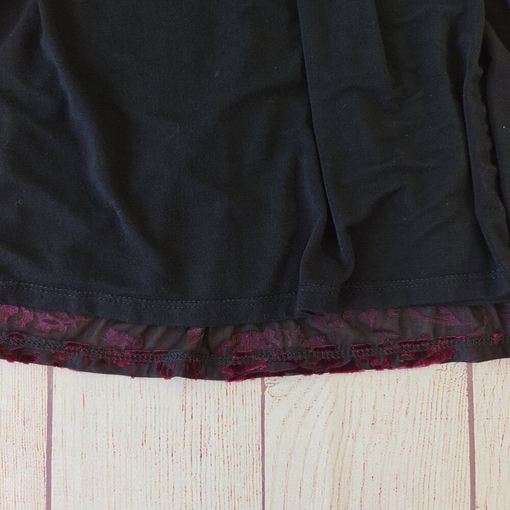 ModCloth mock neck velvet floral mini dress sz XL - Picture 12 of 13
